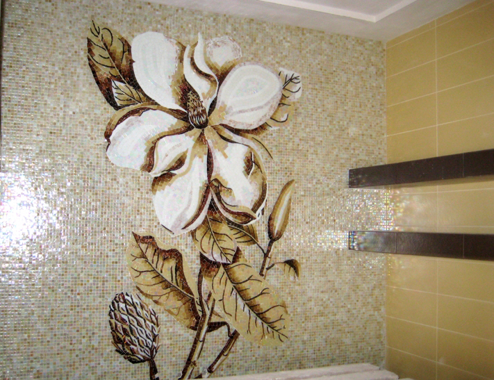 Панно из мозаики своими руками для кухни и в ванную комнату с фото в фото