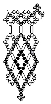 Схема плетения из бисера ожерелья «Tahiti» в фото
