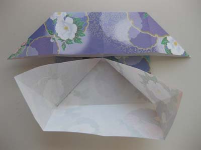 Базовая заготовка оригами Лодка в фото