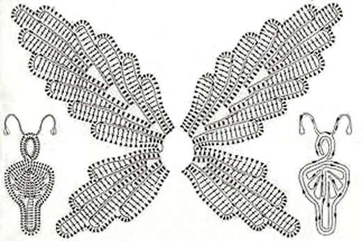 Схемы вязания бабочек крючком в фото