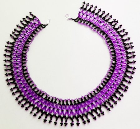 Схема плетения из бисера ожерелья «Эмма» в фото