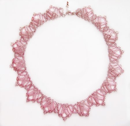 Схема плетения из бисера ожерелья «Sweet Dream» в фото