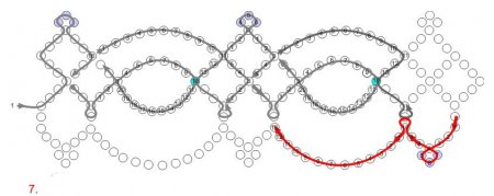 Схема плетения из бисера ожерелья «Летний день» в фото