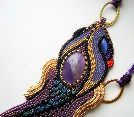Схема плетения из бисера ожерелья «рыба» от  Jrisska в фото