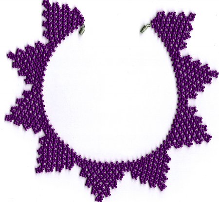 Схема плетения из бисера ожерелья «Виолетта» в фото