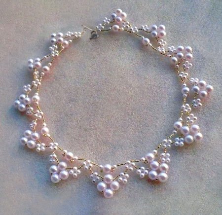 Схема плетения из бисера ожерелья «Эльбрус» в фото