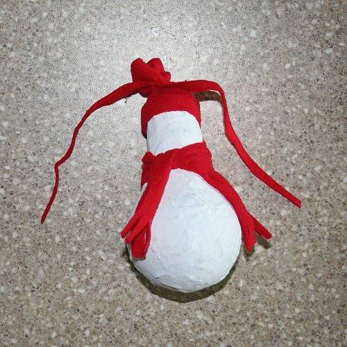 Снеговик из лампочки своими руками в фото