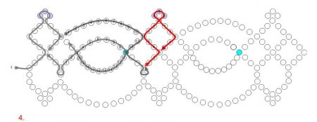 Схема плетения из бисера ожерелья «Летний день» в фото