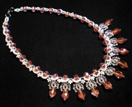 Схема плетения из бисера ожерелья «Версаль» в фото
