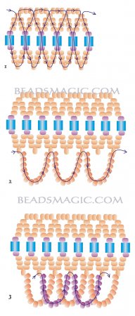 Схема плетения из бисера ожерелья «Может быть» в фото