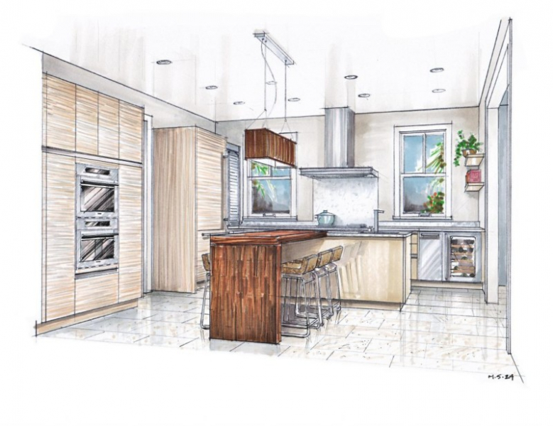 Как можно нарисовать кухню и составить собственный дизайн проект в фото