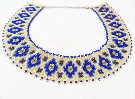 Схема плетения из бисера ожерелья «Магдалена» в фото