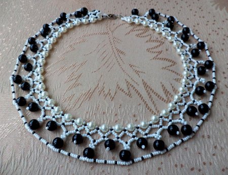 Схема плетения из бисера ожерелья «Norma» в фото