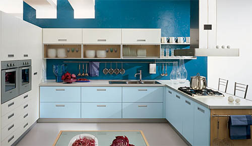 Кухня в синих тонах: варианты дизайна в фото