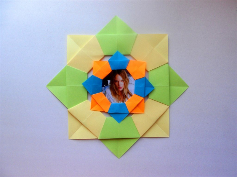 Оригами рамка для фото из бумаги в фото