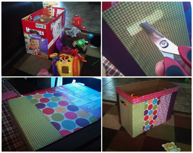 Коробка для игрушек своими руками из картона с фото в фото