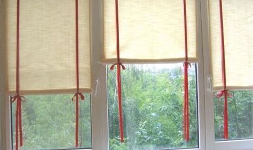 Как сделать римские шторы из обоев на окна в фото
