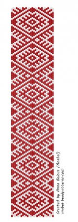 Схема плетения из бисера браслета от Анабель в фото
