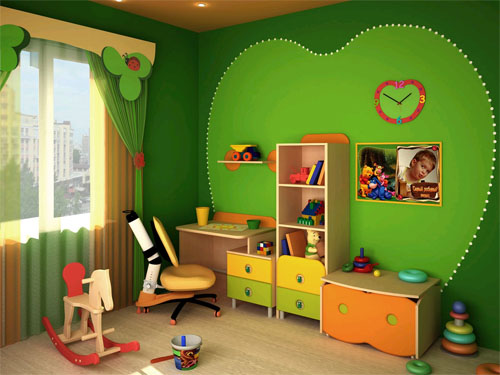 Игровая зона в детской комнате в фото