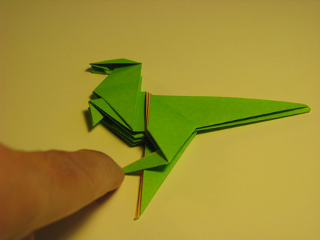 Динозавр оригами в фото