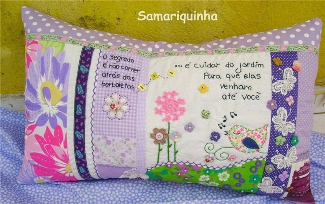 Идеи подушек из лоскутков от Micheline Matos в фото