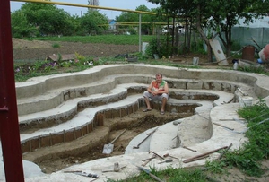 Строительство бассейна на дачном участке своими руками, фото в фото