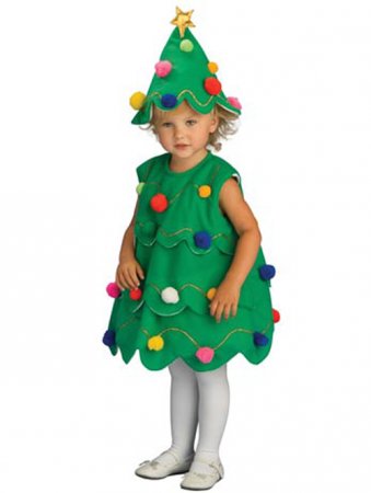 Идеи и мастер класс по изготовлению детского новогоднего костюма в виде елки в фото