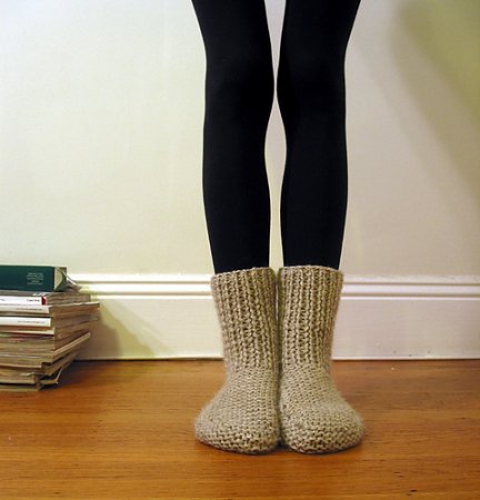 Вязание теплых женских носков на 2 (двух) спицах: схема с описанием в фото