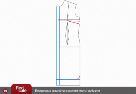 Женское платье — рубашка:  построение выкройки для кройки и шитья в фото
