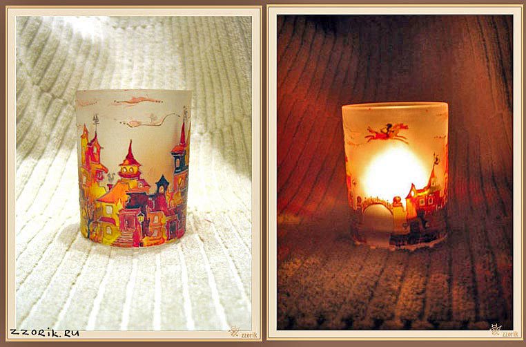 Роспись стаканов витражными красками от Елены Ефремовой в фото