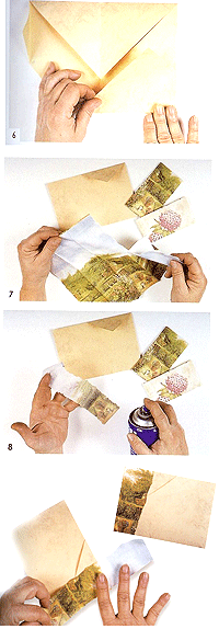 Декупаж на открытках и конвертах в фото