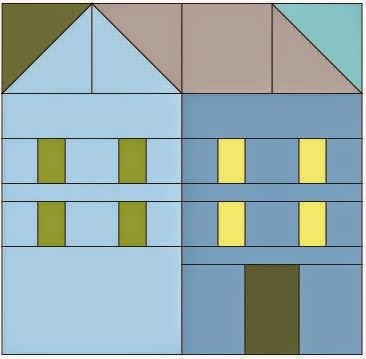 Схемы блоков —  домики для шитья в технике «лоскутное шитье» в фото