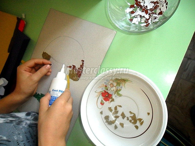 Мозаика из бумаги своими руками на картоне для детей в фото
