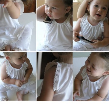 Майка-платьице для маленькой девочки: мастер класс по шитью в фото