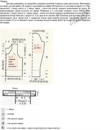 Вязание из мохера легкой женской кофточки спицами: схема с описанием в фото