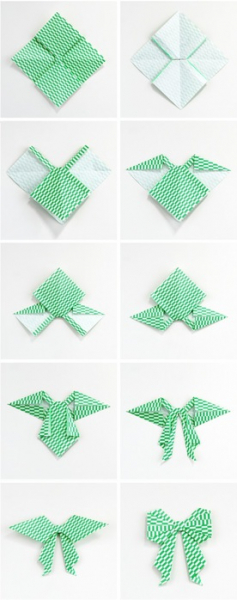 Оригами бантик из бумаги: пошаговая инструкция с видео и схемой в фото
