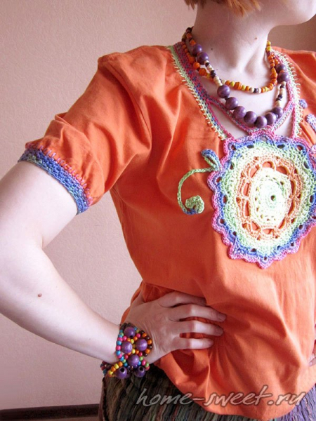 Очень стильная переделка одежды — новая летняя блузка своими руками в фото