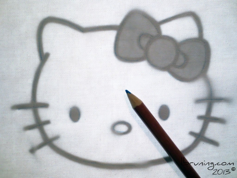 Как сделать валентинку в стиле Hello Kitty в фото