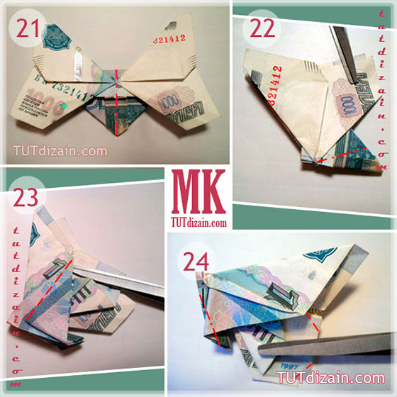 Бабочка оригами: простая схема из купюры и из модулей с фото и видео в фото