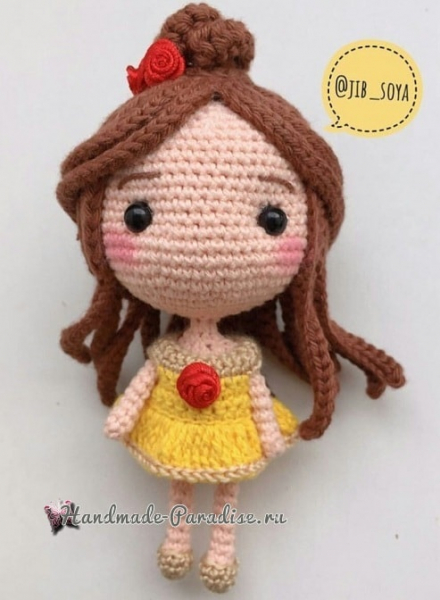 Вяжем куколку — принцессу амигуруми в фото