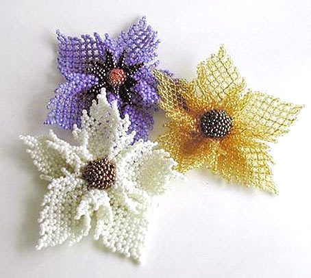 Цветы из бисера на леске — Схемы плетения и идеи в фото