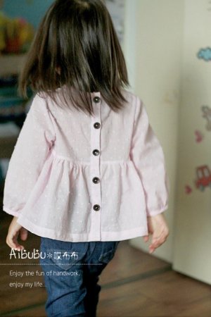Выкройка свободной детской рубашки для девочек в фото