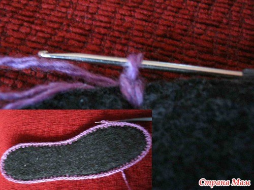 Вяжем домашние сапожки крючком — подробный мастер класс от maxi (Страна Мам) в фото