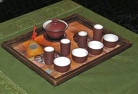 Чайный столик своими руками (поднос для чайной церемонии) в фото
