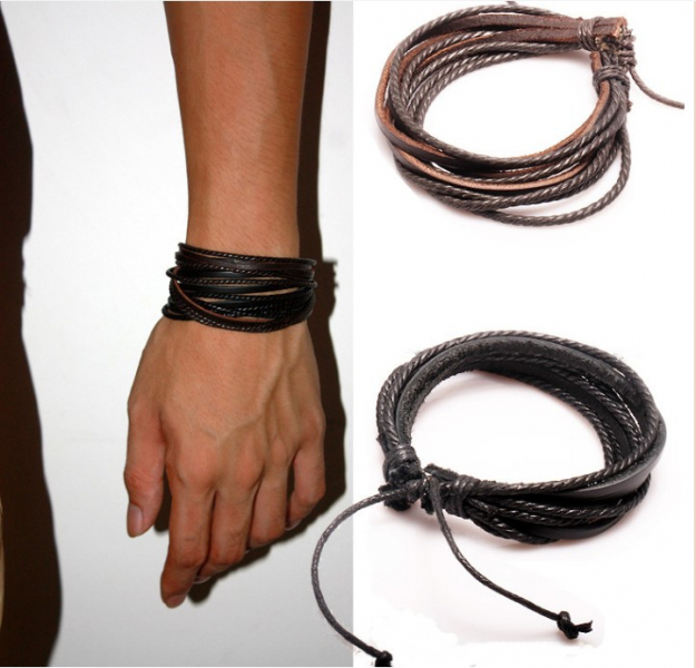 Плетение из кожи для мужчин: браслеты своими руками с фото и видео в фото