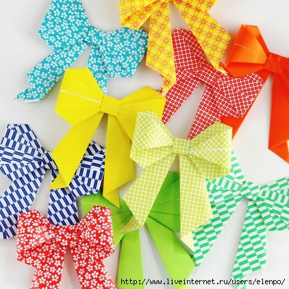 Оригами бантик из бумаги: пошаговая инструкция с видео и схемой в фото