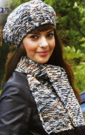 Вязание беретов спицами: схема с описанием вязки красивого осеннего берета и шарфа в фото
