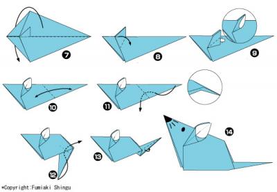 Животные оригами из бумаги по схемам для начинающих: схемы и видео на русском в фото