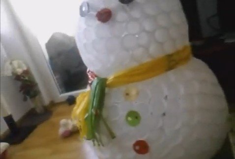 Снеговик из пластиковых стакончиков своими руками в фото
