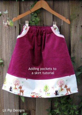 Юбка детская с карманами: выкройка и схема шитья в фото